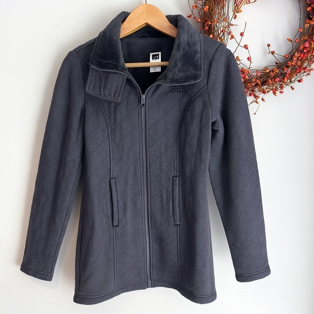 The North Face Caroluna Women's Quilted Tunic Length Jacket XTRA-SMALL Eggplant